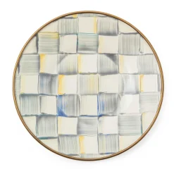 MacKenzie-Childs Sterling Check Saucer| The Coffee Shop|Dinnerware & Flatware