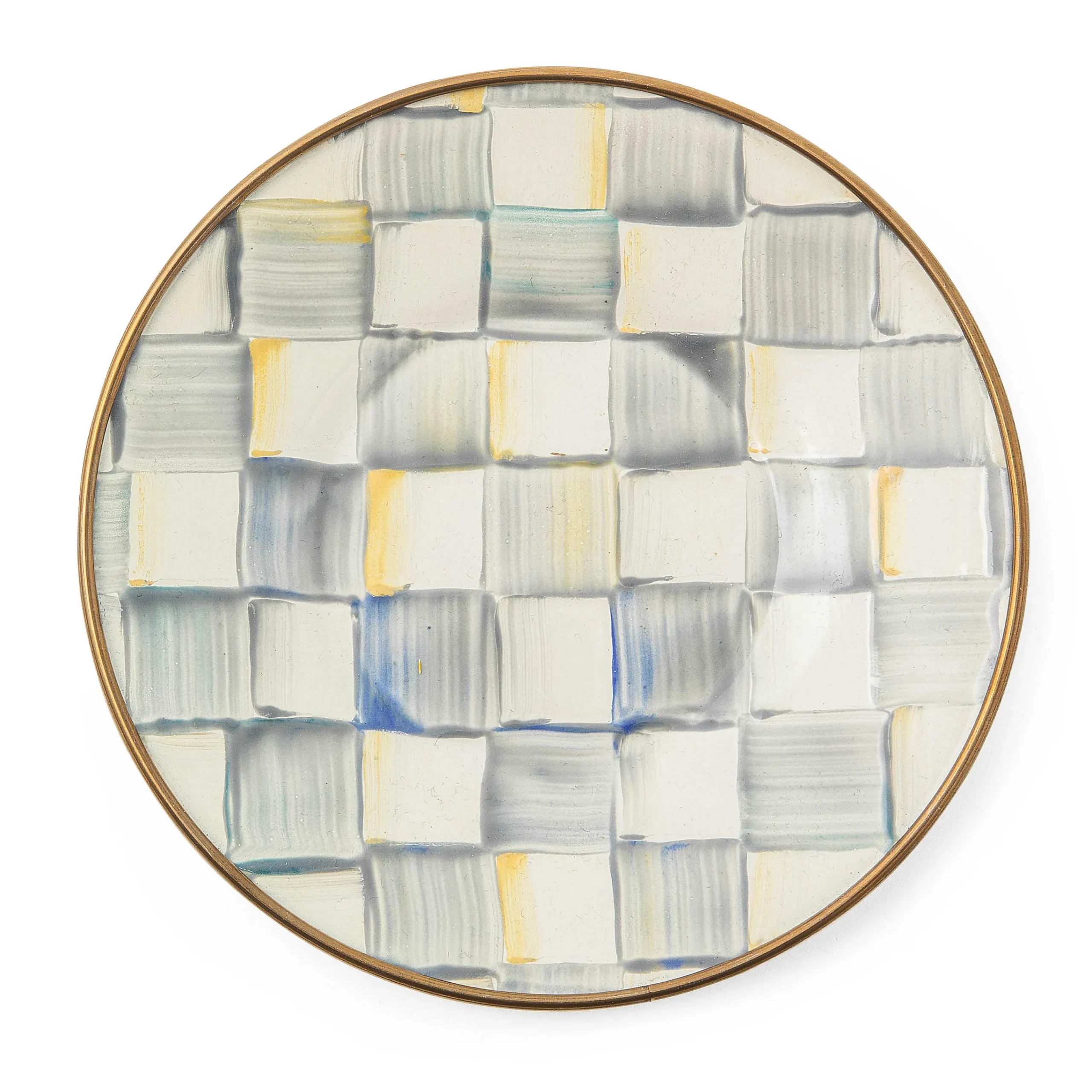 MacKenzie-Childs Sterling Check Saucer| The Coffee Shop|Dinnerware & Flatware