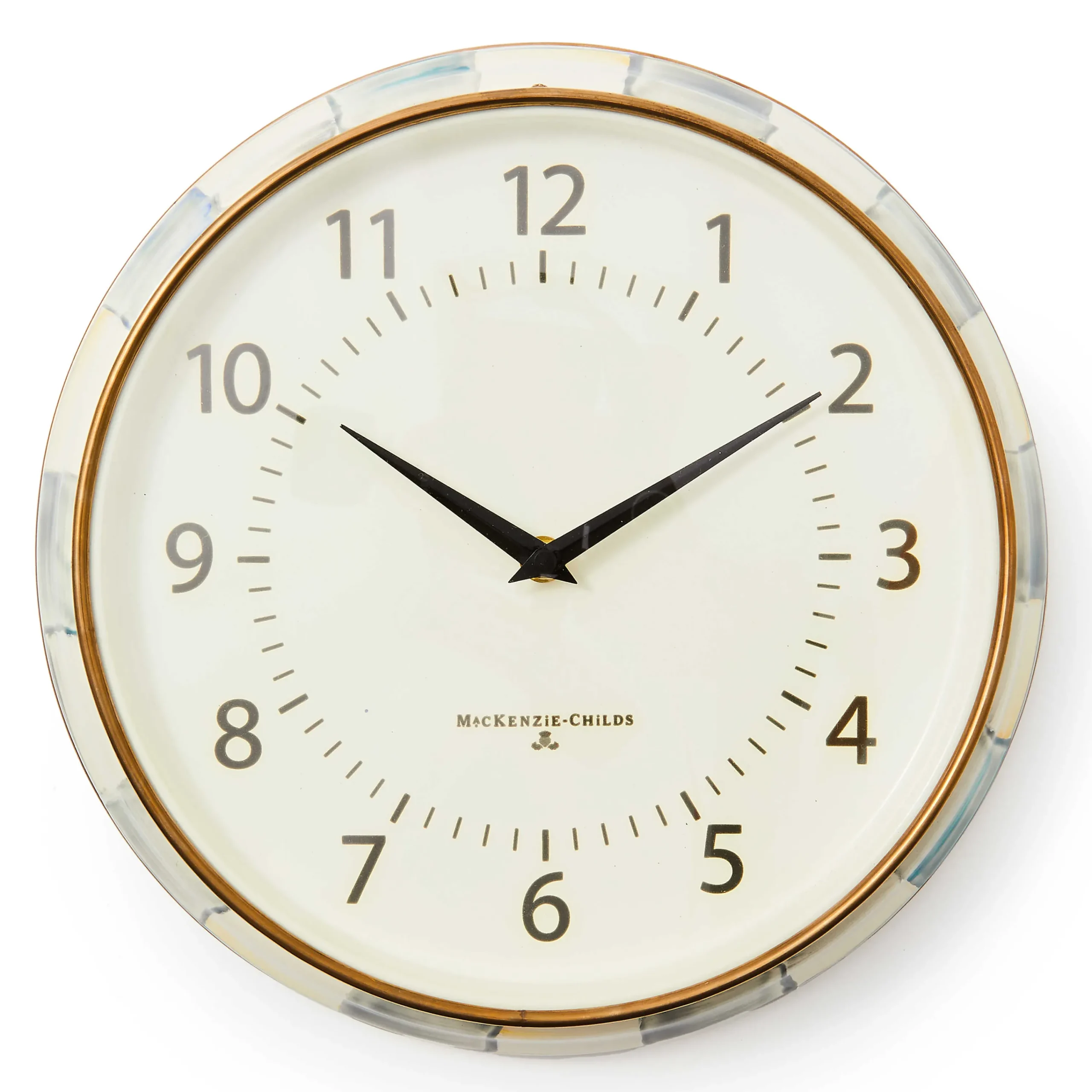MacKenzie-Childs Sterling Check School Wall Clock| Room Accents