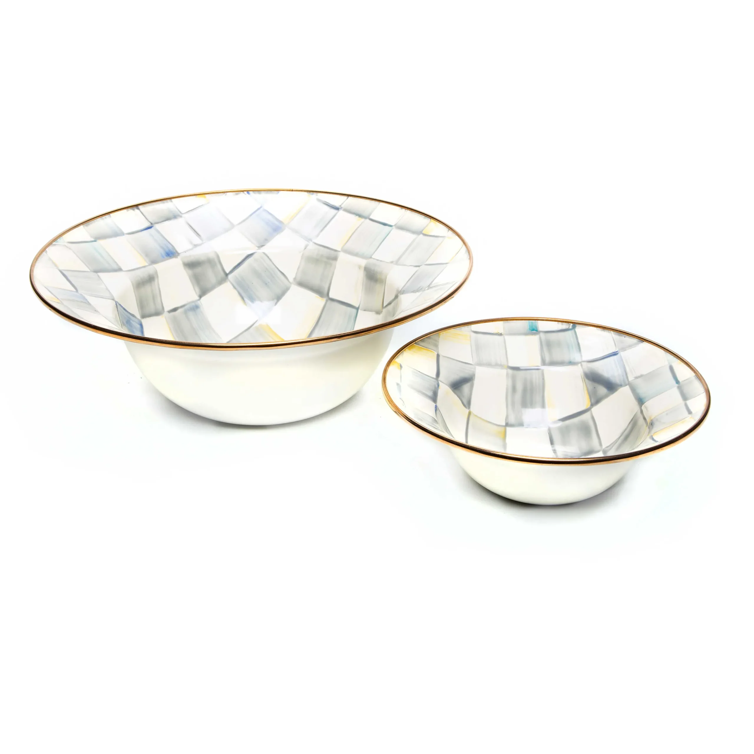 MacKenzie-Childs Sterling Check Serving Bowl| Serveware