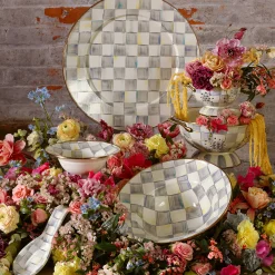MacKenzie-Childs Sterling Check Serving Platter| Bar Entertaining|Serveware