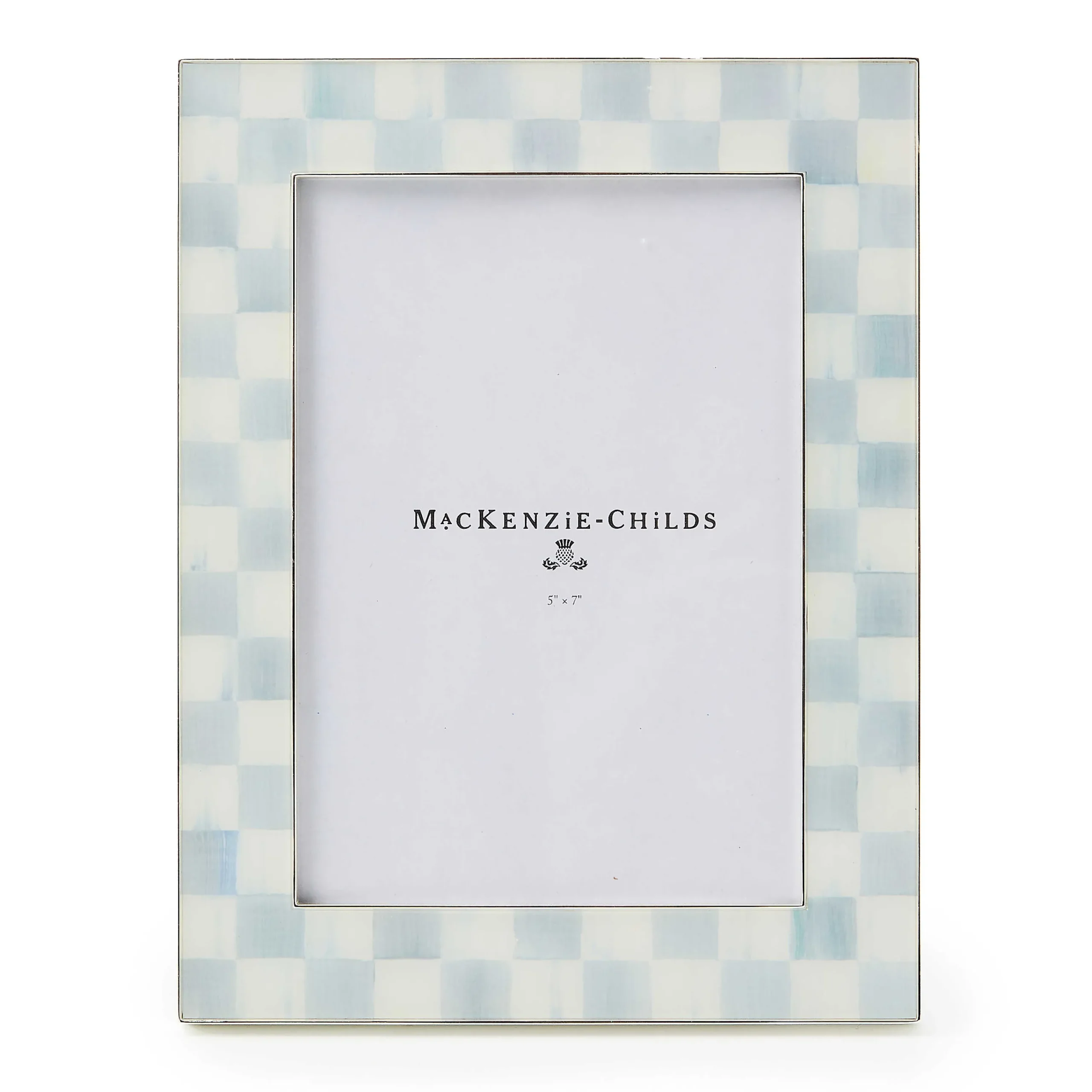 MacKenzie-Childs Sterling Check Silver Plated 5x7 Frame| Room Accents