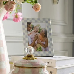 MacKenzie-Childs Sterling Check Silver Plated 5x7 Frame| Room Accents