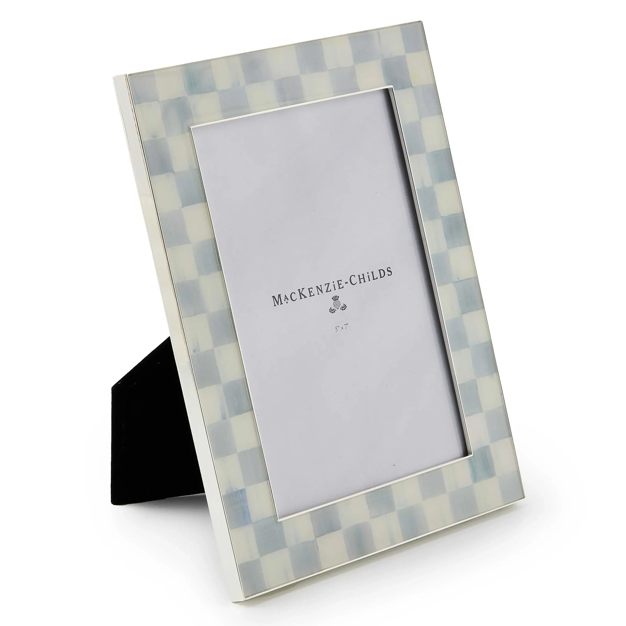 MacKenzie-Childs Sterling Check Silver Plated 5x7 Frame| Room Accents