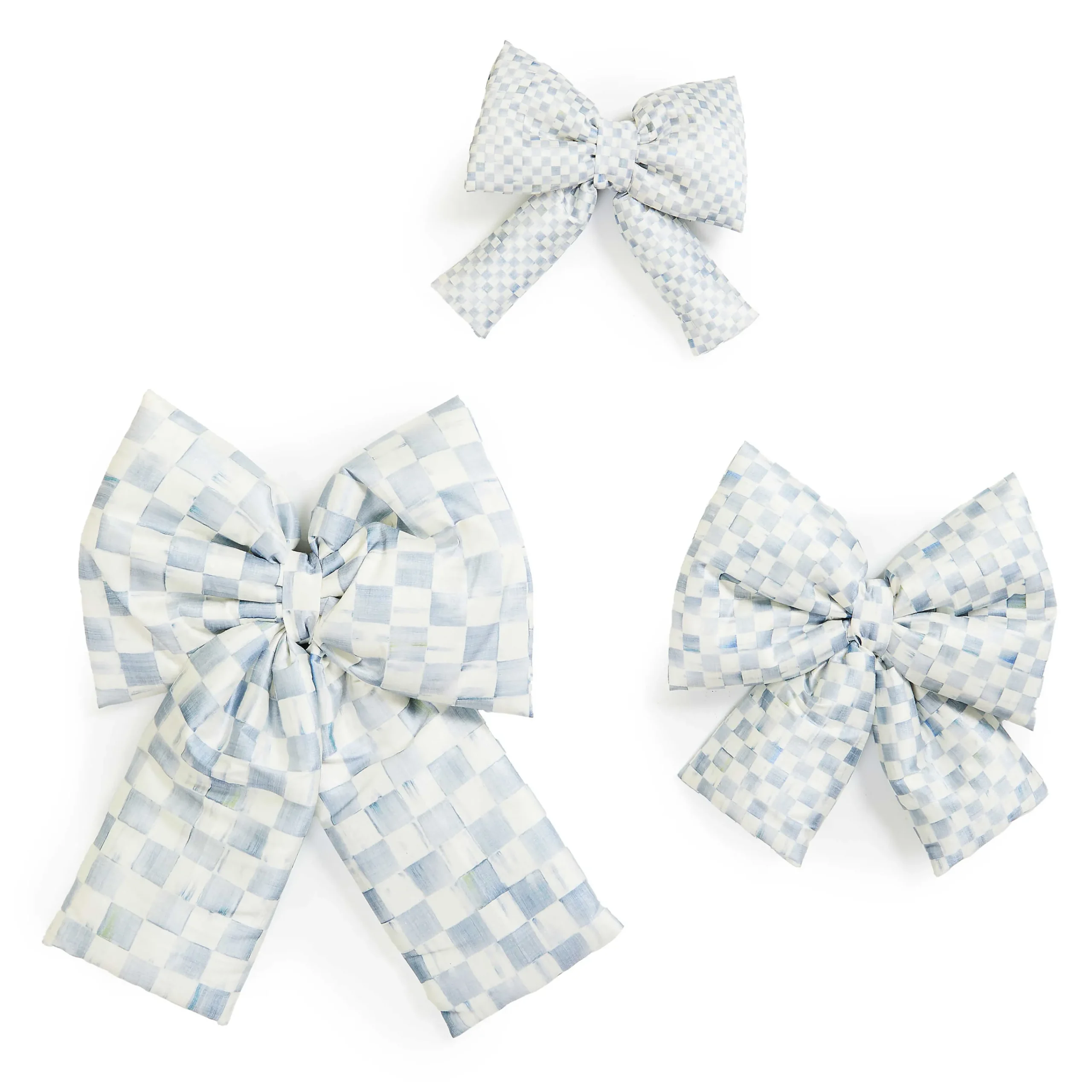 MacKenzie-Childs Sterling Check Small Bow| Finishing Touches|Room Accents