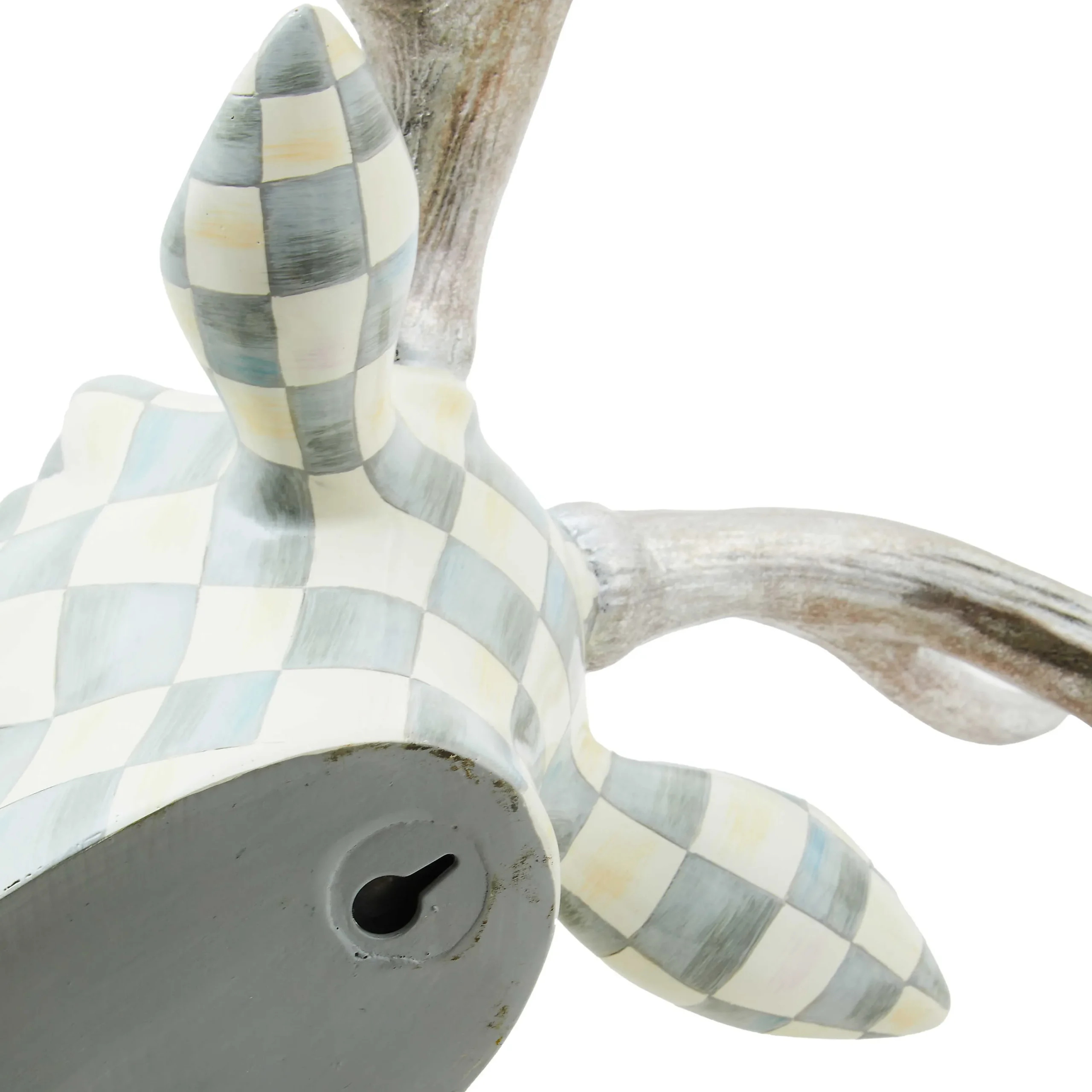 MacKenzie-Childs Sterling Check Small Deer Head Wall Decor| Room Accents