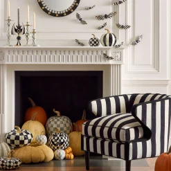 MacKenzie-Childs Sterling Check Small Enamel Candlestick| Candles & Fragrances