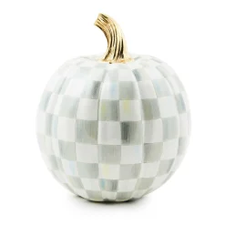 MacKenzie-Childs Sterling Check Small Pumpkin| Pumpkins|The Fall Shop
