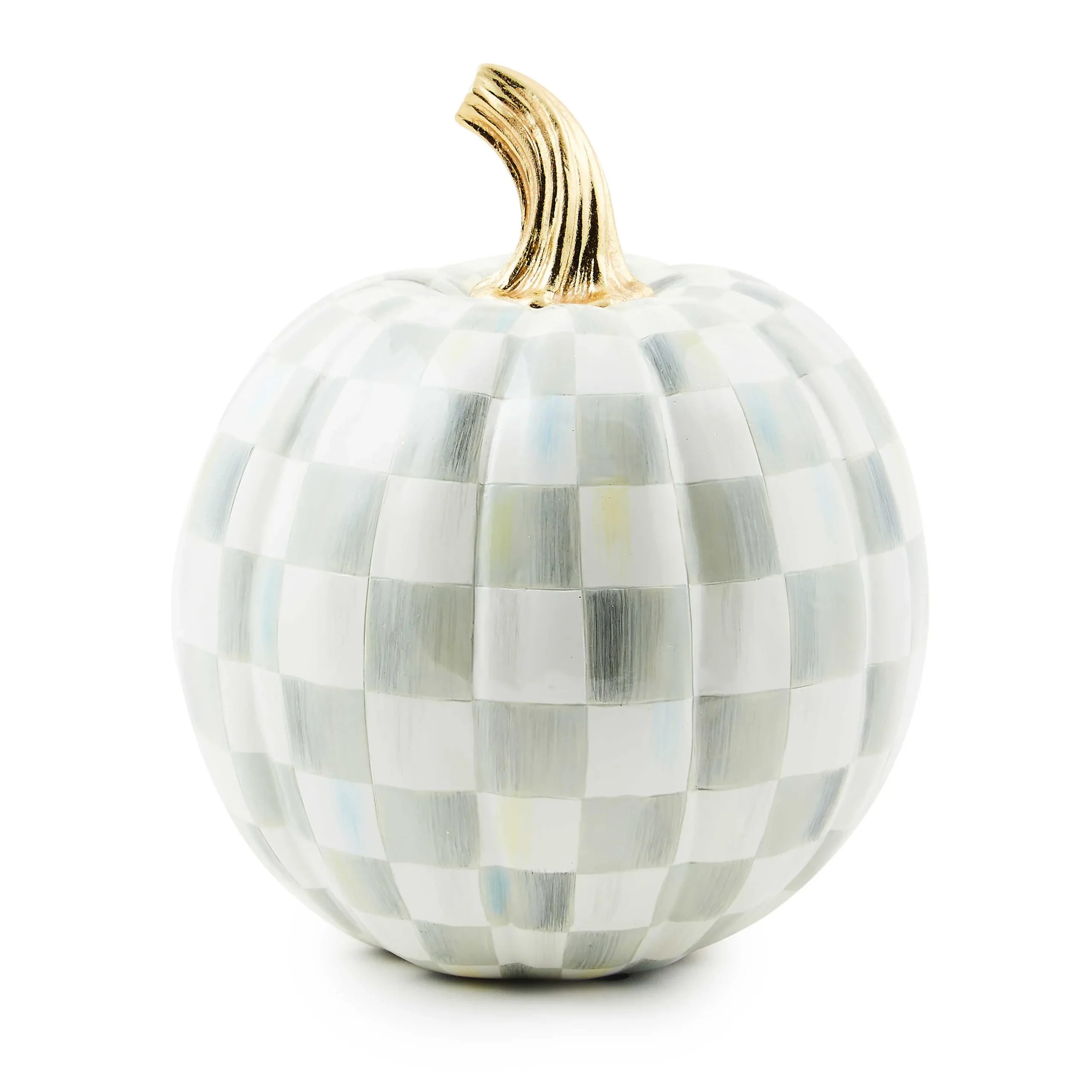 MacKenzie-Childs Sterling Check Small Pumpkin| Pumpkins|The Fall Shop