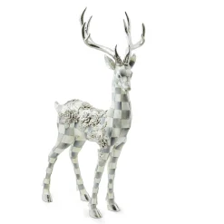 MacKenzie-Childs Sterling Check Standing Silver Garland Deer| Holiday|Room Accents