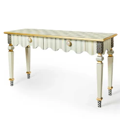 MacKenzie-Childs Sterling Check Stripe Console Table| Storage Furniture|Living Room