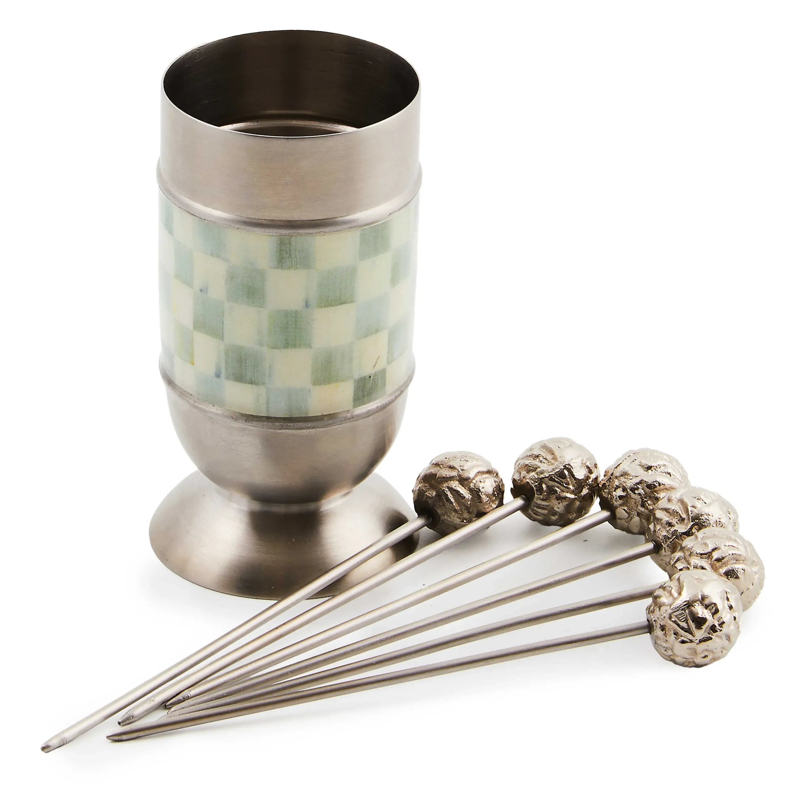 MacKenzie-Childs Sterling Check Supper Club Pick Set| Fall Entertaining|Serveware