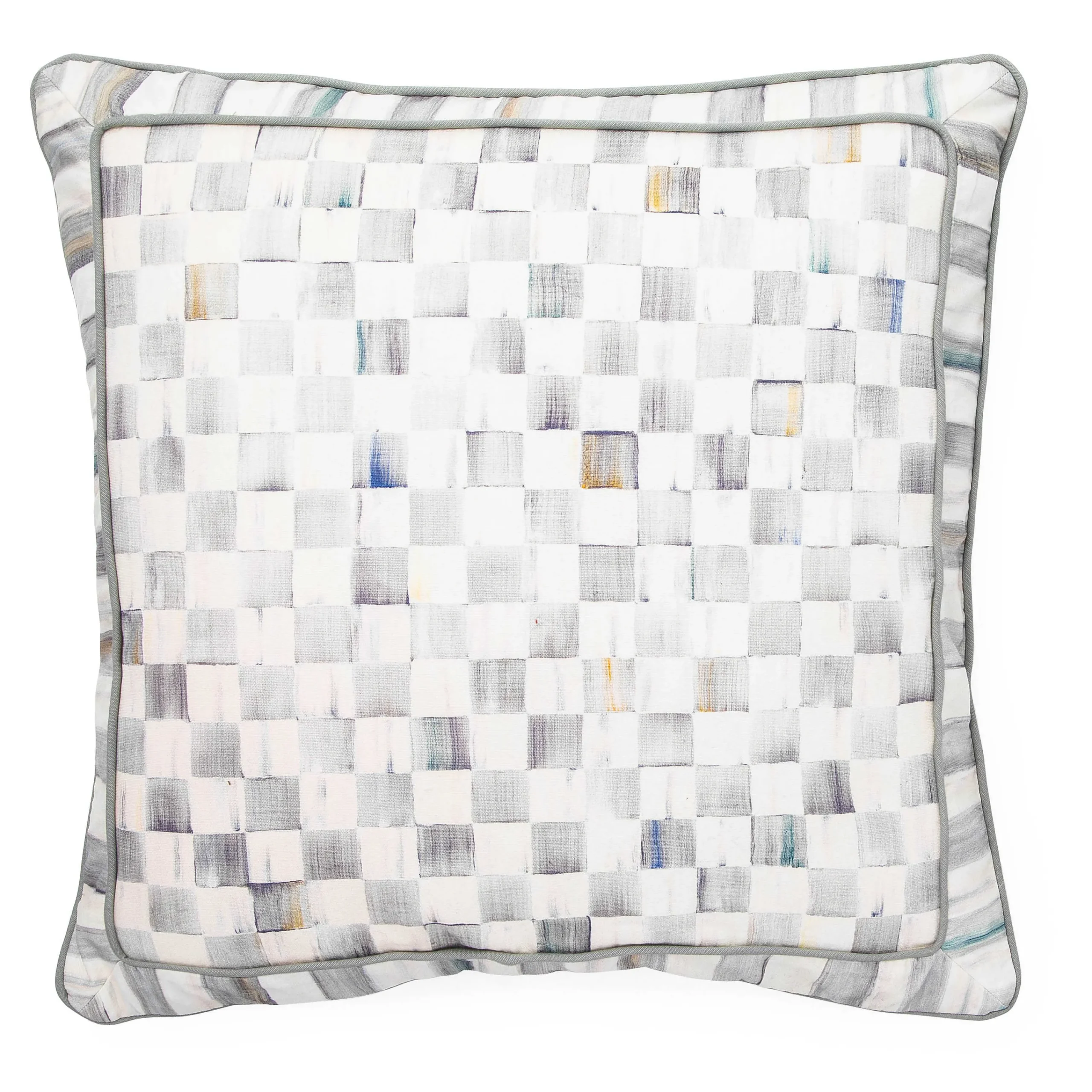 MacKenzie-Childs Sterling Check Throw Pillow| Pillows, Throws, & Cushions