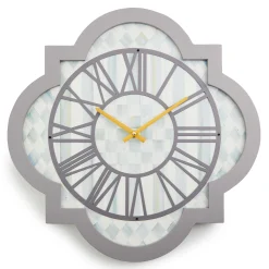 MacKenzie-Childs Sterling Check Tile Wall Clock| Room Accents