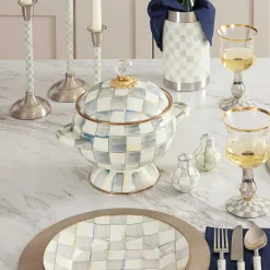 MacKenzie-Childs Sterling Check Tureen| Fall Entertaining|Serveware