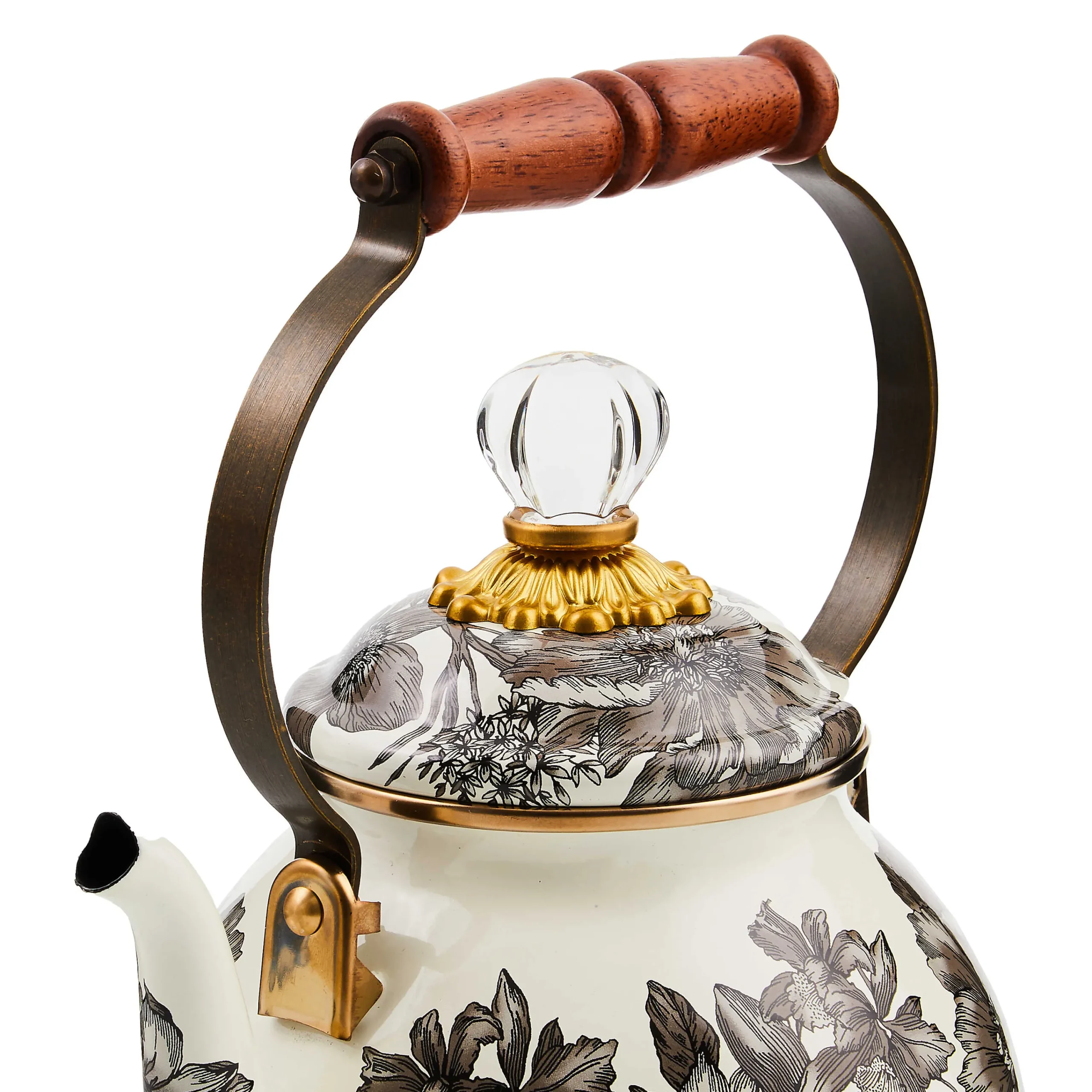 MacKenzie-Childs Sterling English Garden 2 Quart Tea Kettle| The Coffee Shop|Fall Entertaining