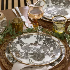 MacKenzie-Childs Sterling English Garden Enamel Dinner Plate| Spring|Dinnerware & Flatware