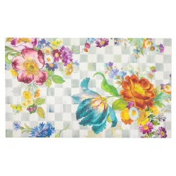 MacKenzie-Childs Sterling Flower Market Floor Mat - 3' x 5'| Rugs