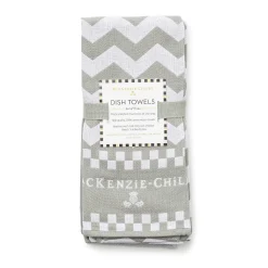 MacKenzie-Childs Sterling Zig Zag Dish Towels, Set of 3| Kitchen & Table Linens