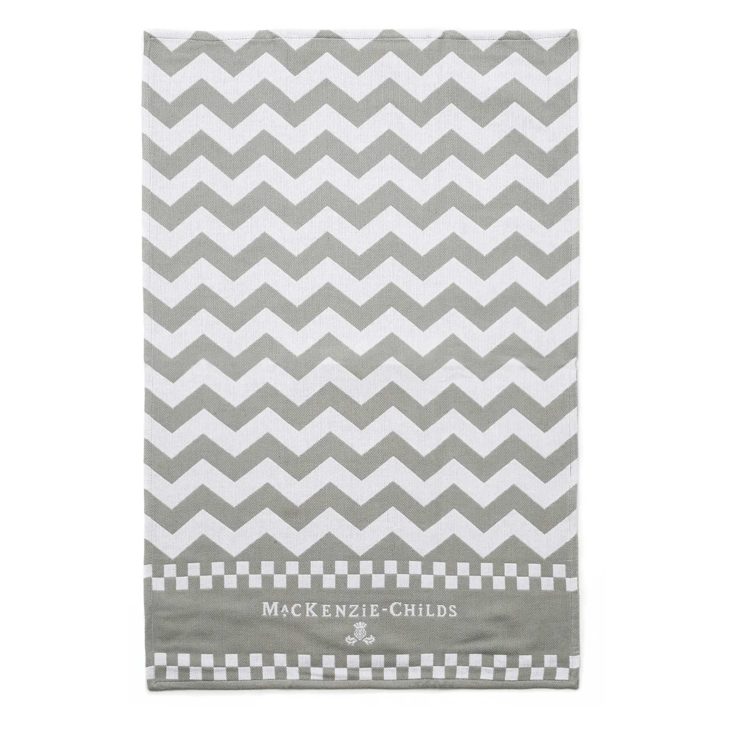 MacKenzie-Childs Sterling Zig Zag Dish Towels, Set of 3| Kitchen & Table Linens