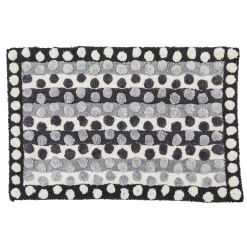 MacKenzie-Childs Stripe Dot Grey Bath Rug| Bath & Bath Accessories|Rugs