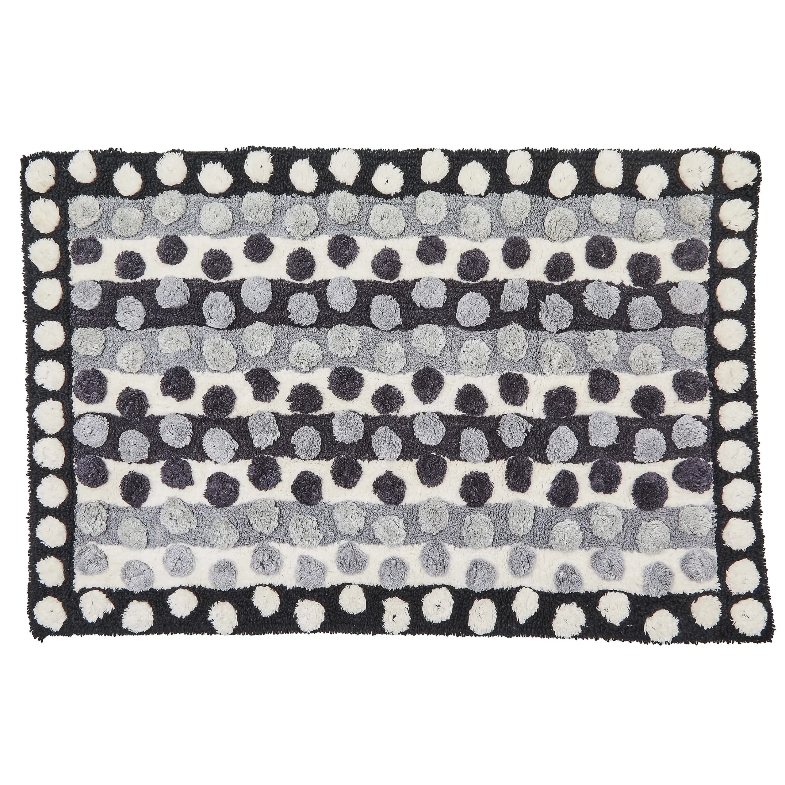 MacKenzie-Childs Stripe Dot Grey Bath Rug| Bath & Bath Accessories|Rugs