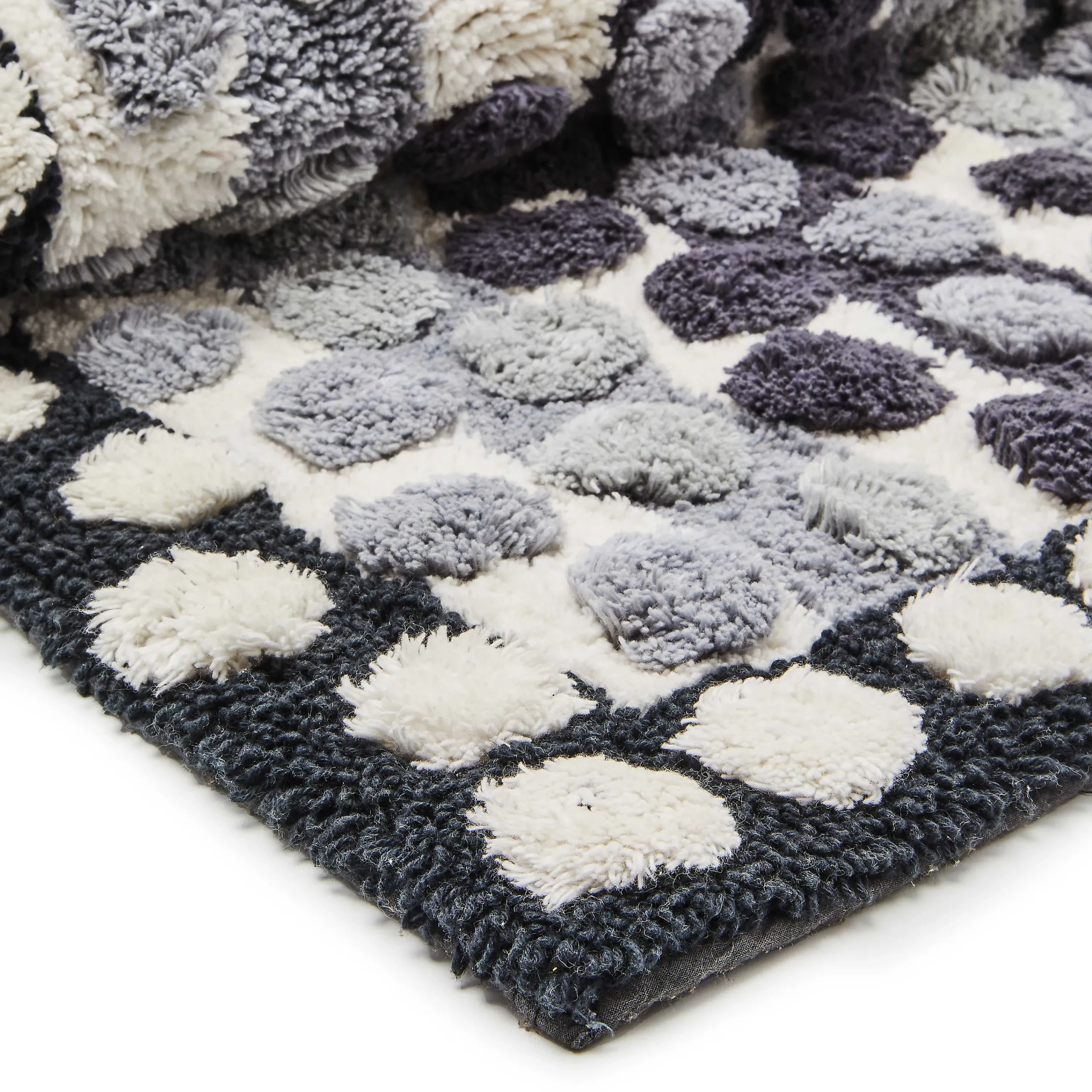 MacKenzie-Childs Stripe Dot Grey Bath Rug| Bath & Bath Accessories|Rugs