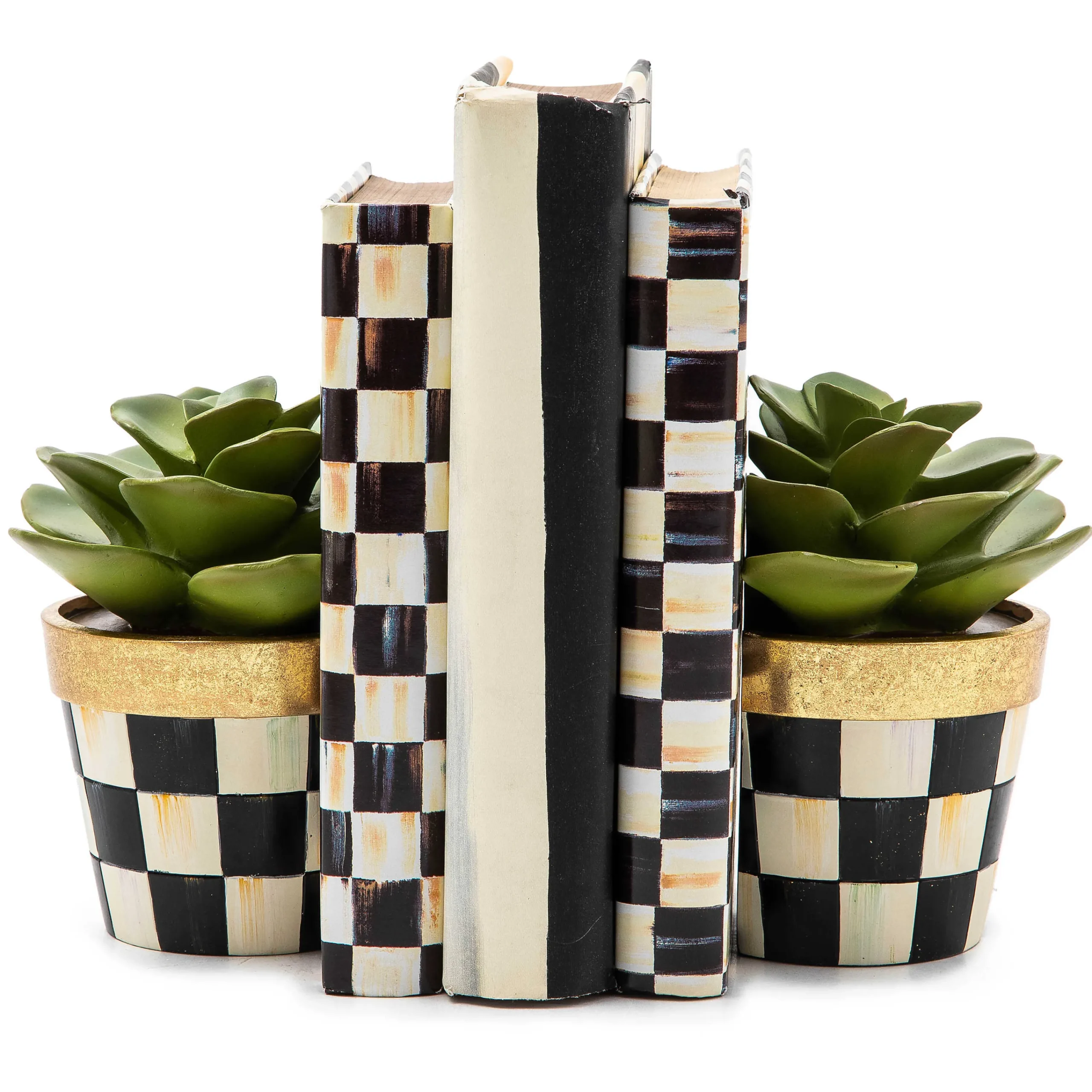 MacKenzie-Childs Succulent Bookends| Greenery & Florals|Room Accents