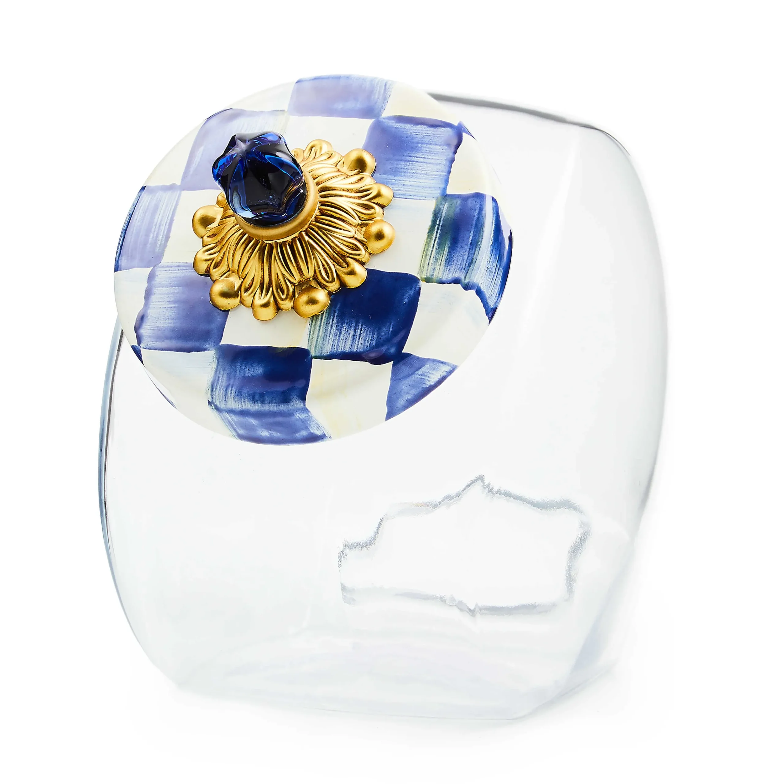 MacKenzie-Childs Sweets Jar with Royal Check Lid| Kitchen Storage & Organization