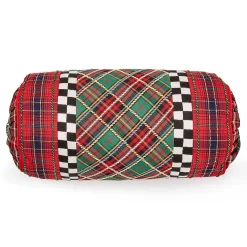 MacKenzie-Childs Tartan Beaded Bolster Pillow| Pillows, Throws, & Cushions