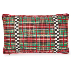 MacKenzie-Childs Tartan Beaded Lumbar Pillow| Pillows, Throws, & Cushions