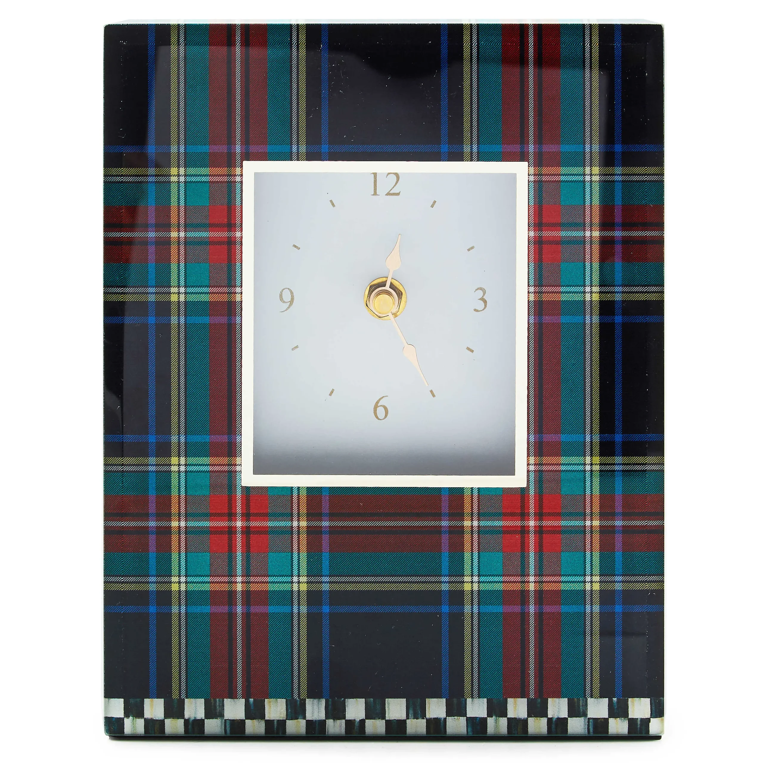 MacKenzie-Childs Tartan Black Carriage Clock| Room Accents
