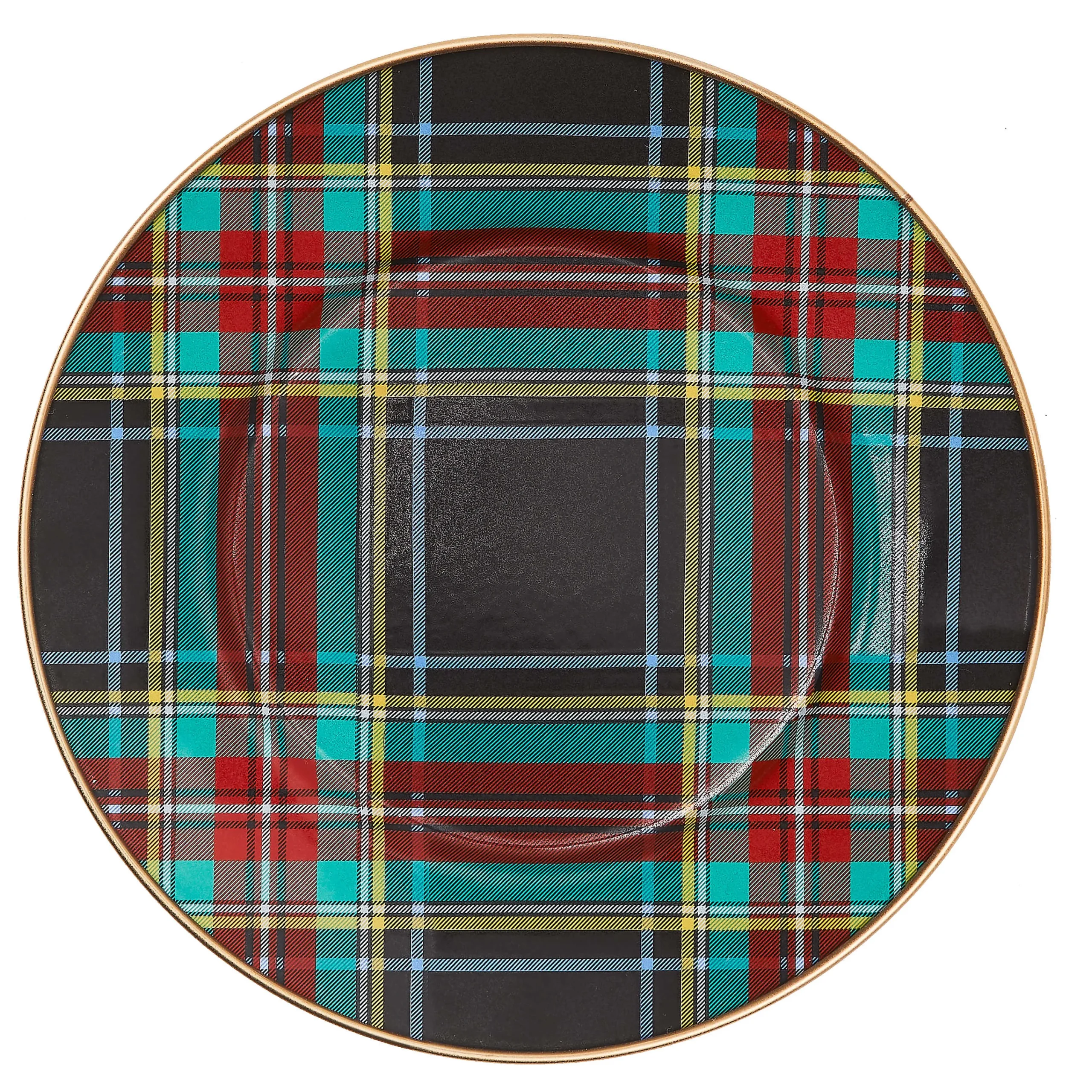 MacKenzie-Childs Tartan Black Salad/Dessert Plate| Dinnerware & Flatware