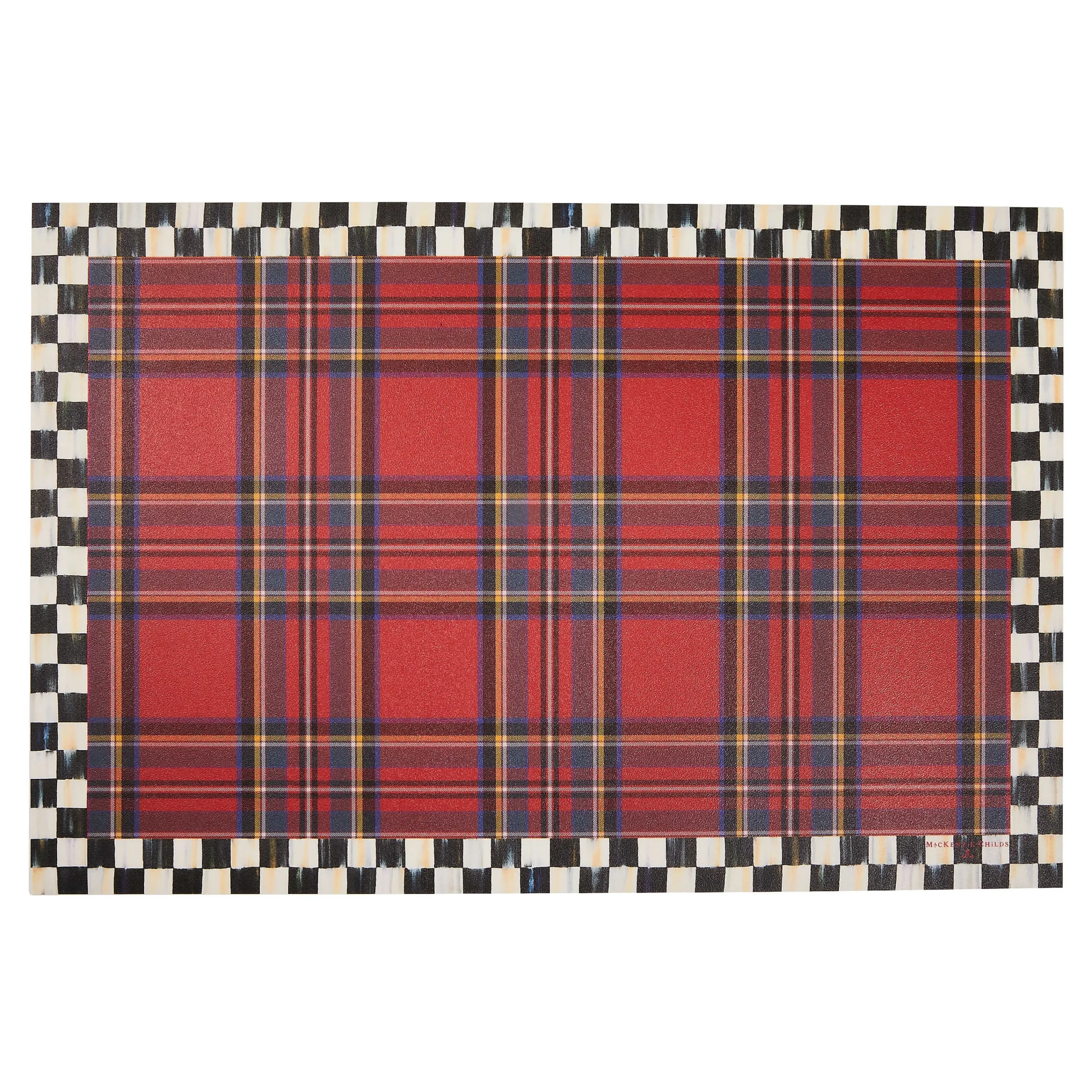 MacKenzie-Childs Tartan Red 2' x 3' Floor Mat| Rugs