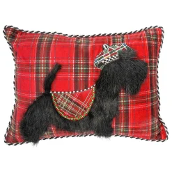 MacKenzie-Childs Tartan Scottie Lumbar Pillow| Holiday|Pillows, Throws, & Cushions