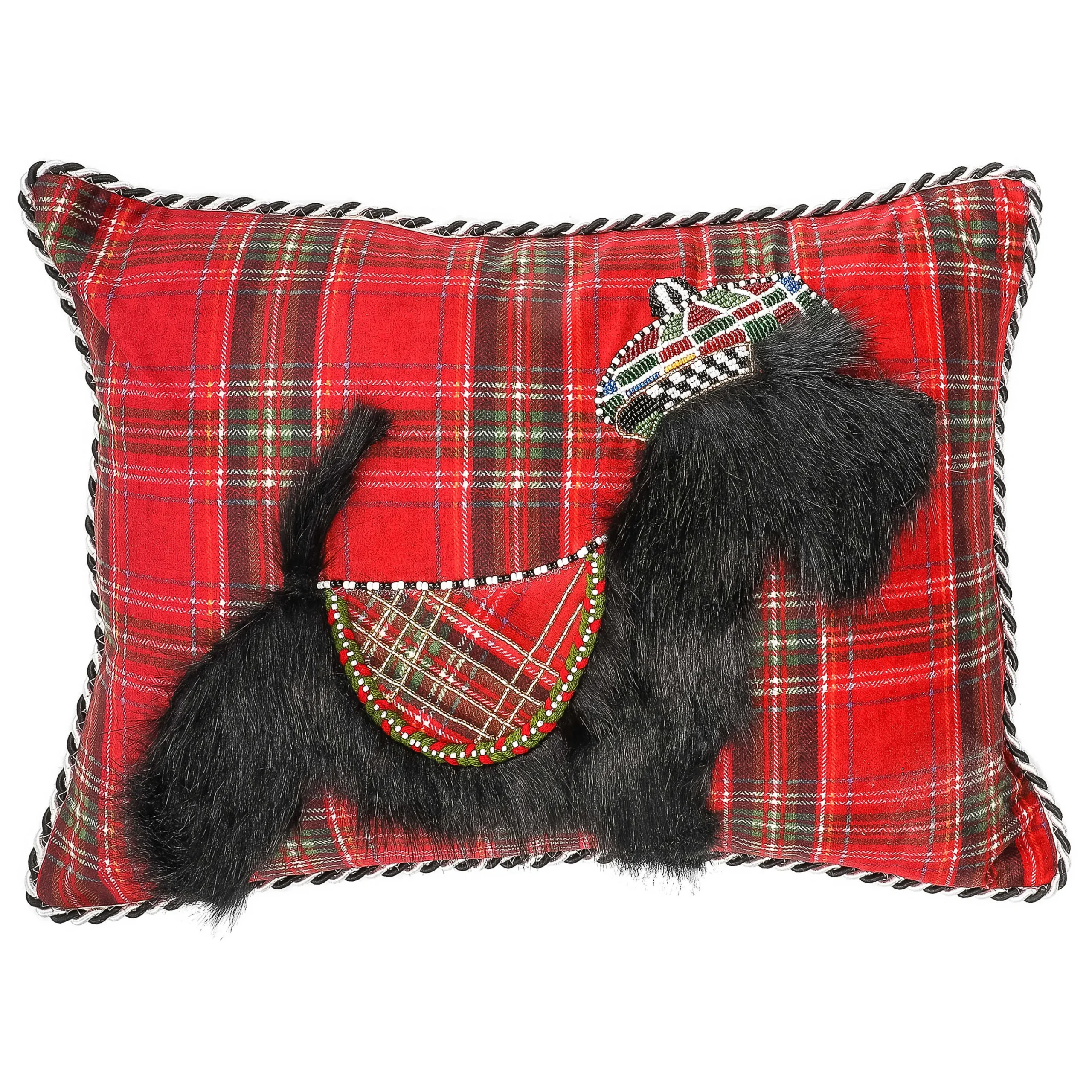 MacKenzie-Childs Tartan Scottie Lumbar Pillow| Holiday|Pillows, Throws, & Cushions