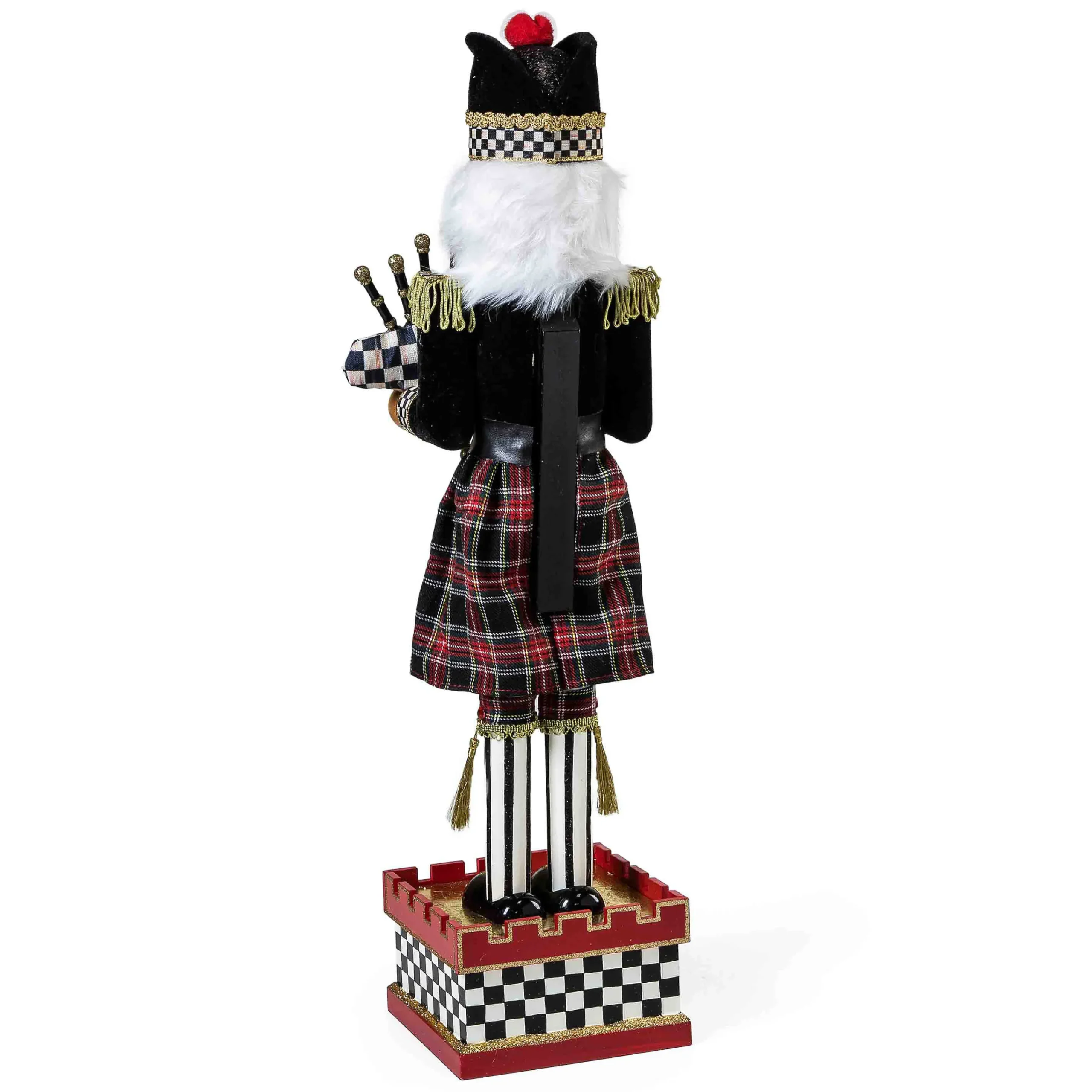 MacKenzie-Childs Tartastic Bagpiper Nutcracker| Holiday|Room Accents