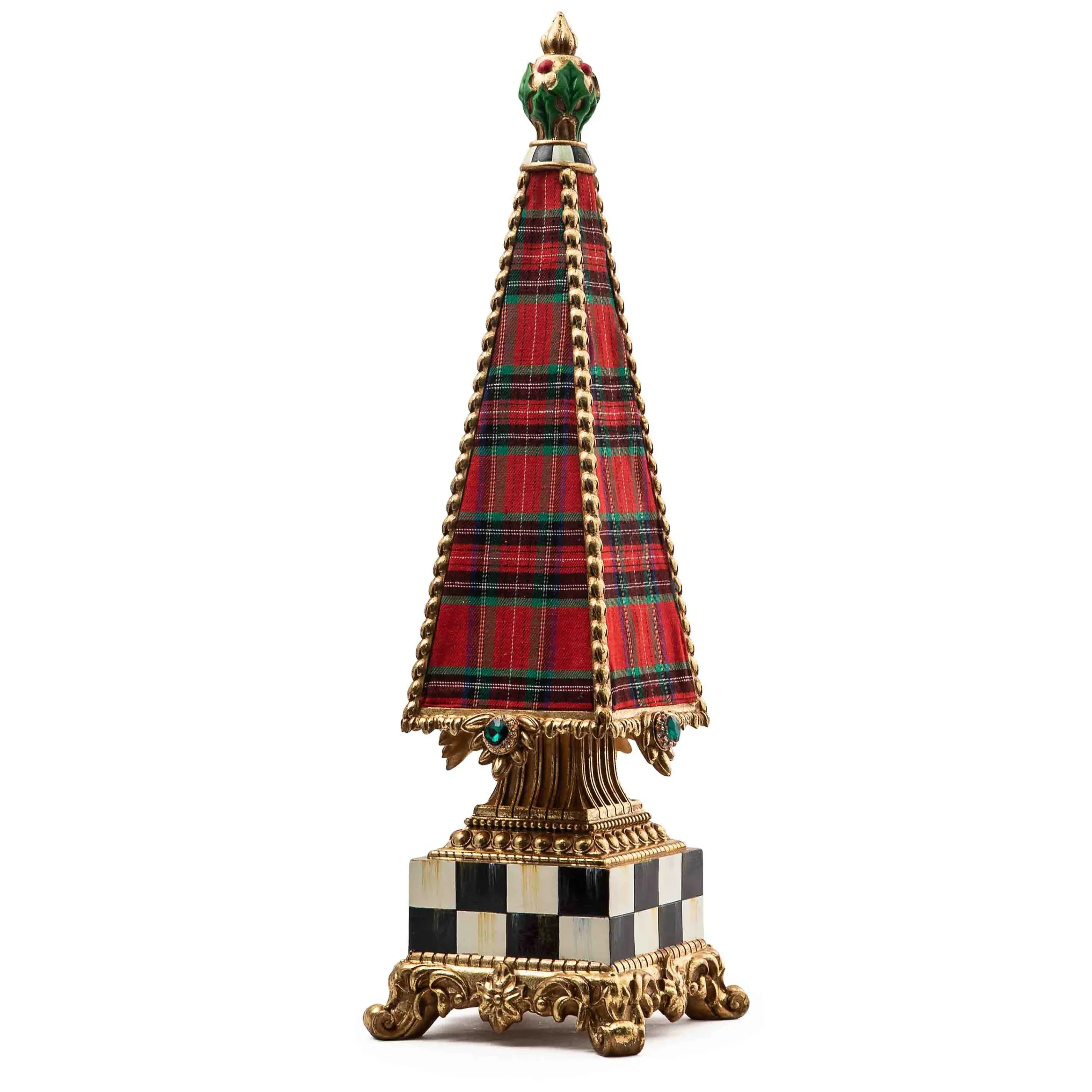 MacKenzie-Childs Tartastic Dynasty Tabletop Tree| Holiday|Room Accents