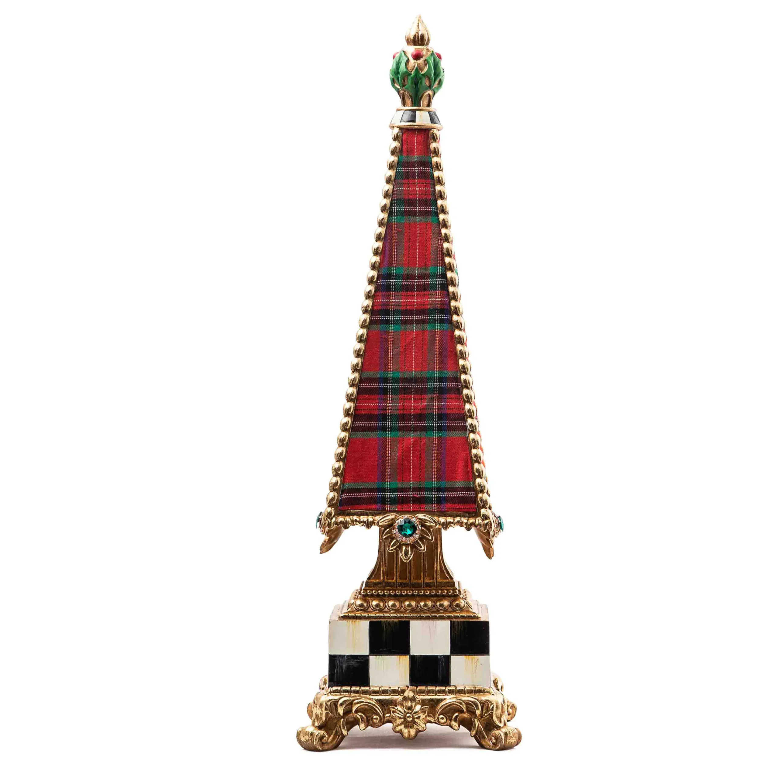 MacKenzie-Childs Tartastic Dynasty Tabletop Tree| Holiday|Room Accents