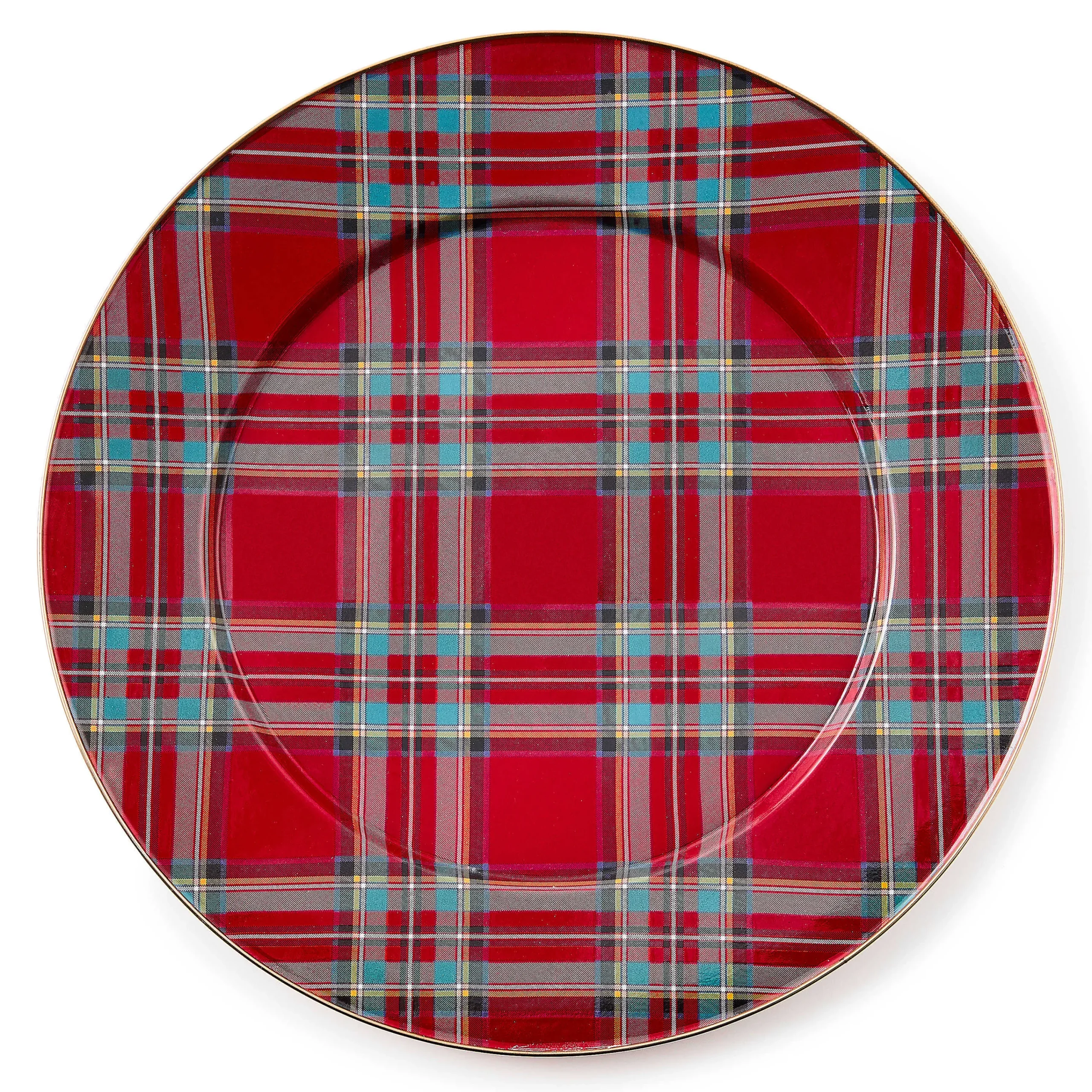 MacKenzie-Childs Tartastic Enamel Serving Platter - Red| Holiday|Serveware