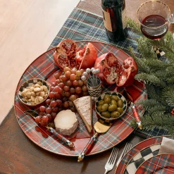 MacKenzie-Childs Tartastic Enamel Serving Platter - Red| Holiday|Serveware