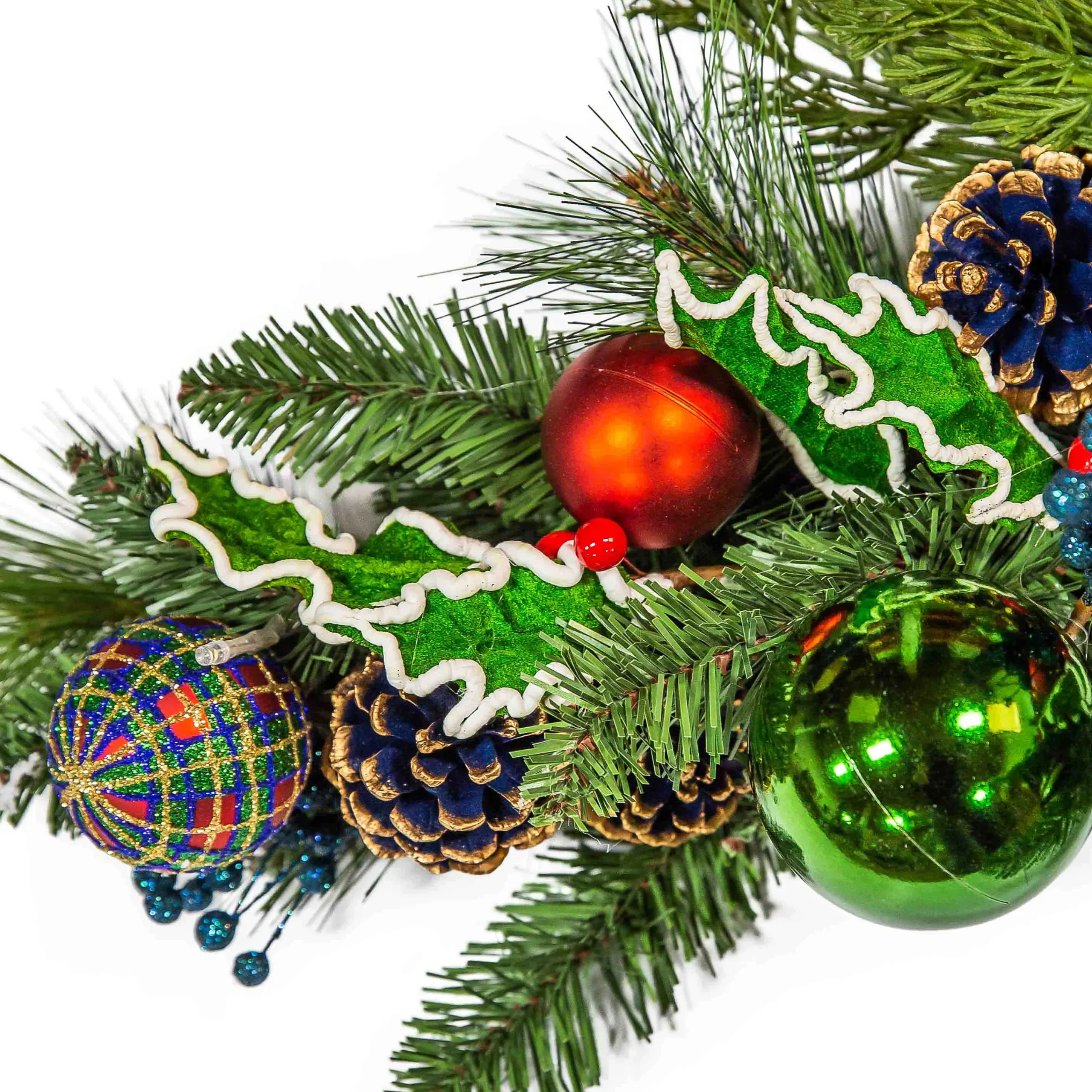 MacKenzie-Childs Tartastic Illuminated Swag| Holiday|Greenery & Florals