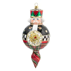 MacKenzie-Childs Tartastic Nutcracker Glass Ornament| Holiday