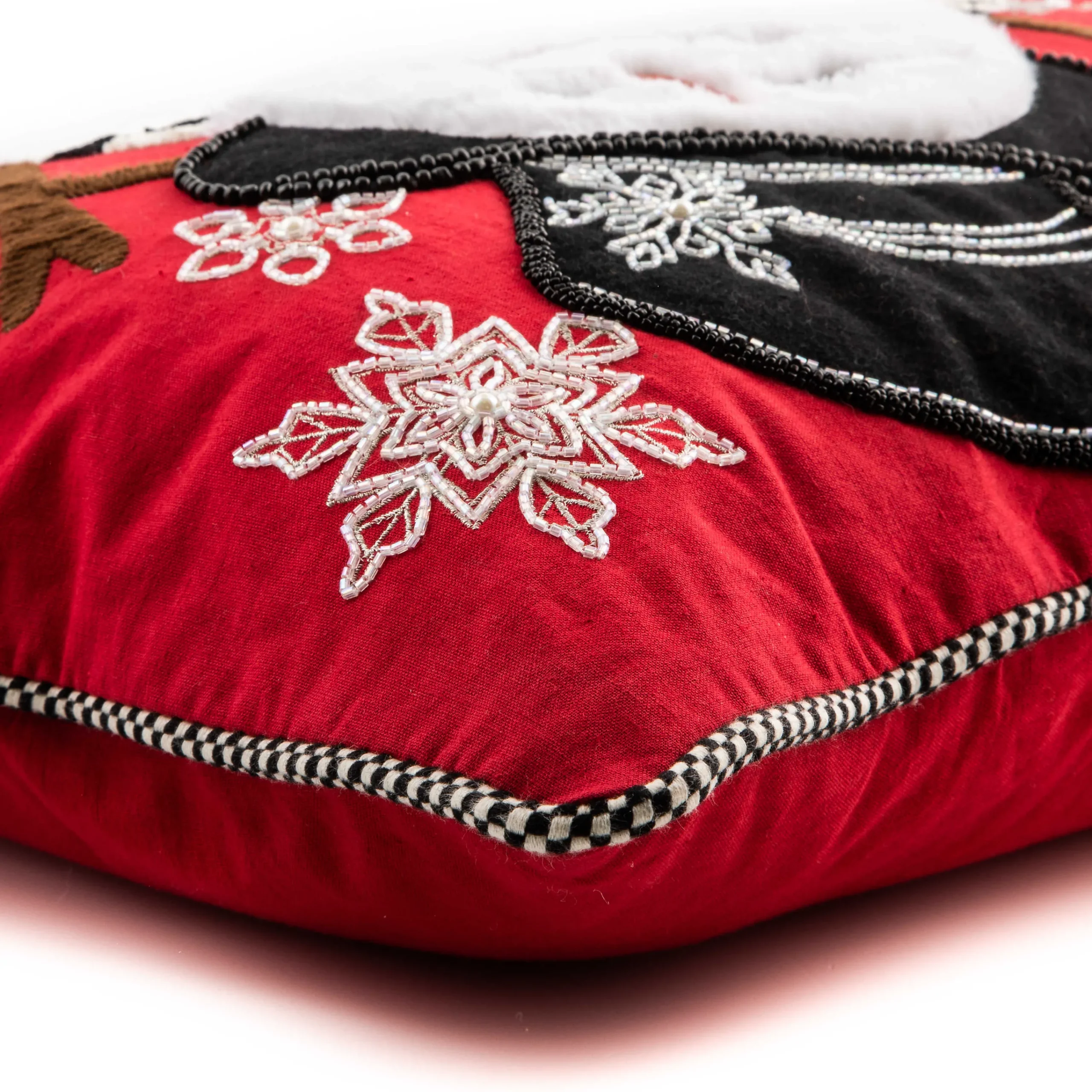 MacKenzie-Childs Top Hat Snowman Lumbar Pillow| Holiday|Pillows, Throws, & Cushions