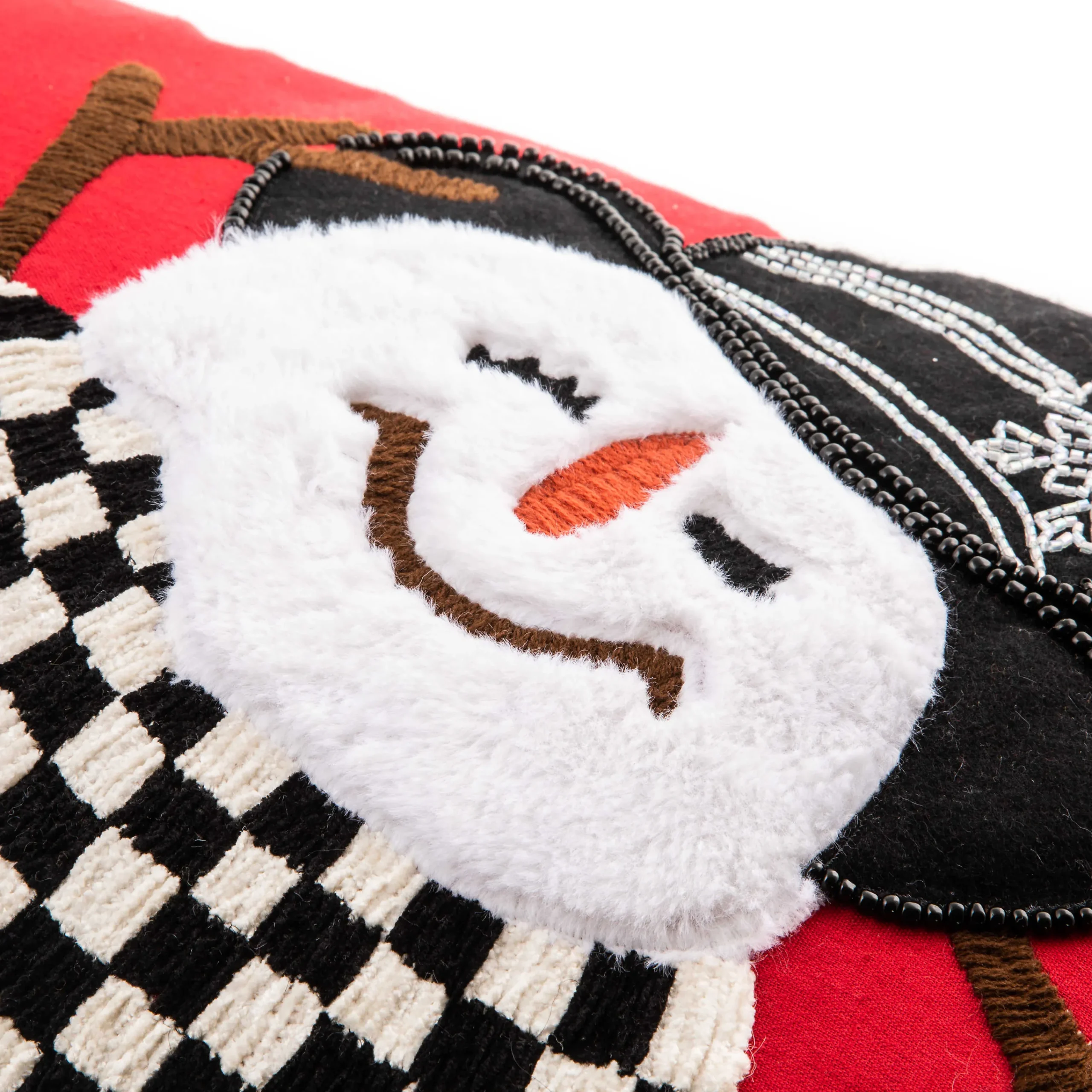 MacKenzie-Childs Top Hat Snowman Lumbar Pillow| Holiday|Pillows, Throws, & Cushions