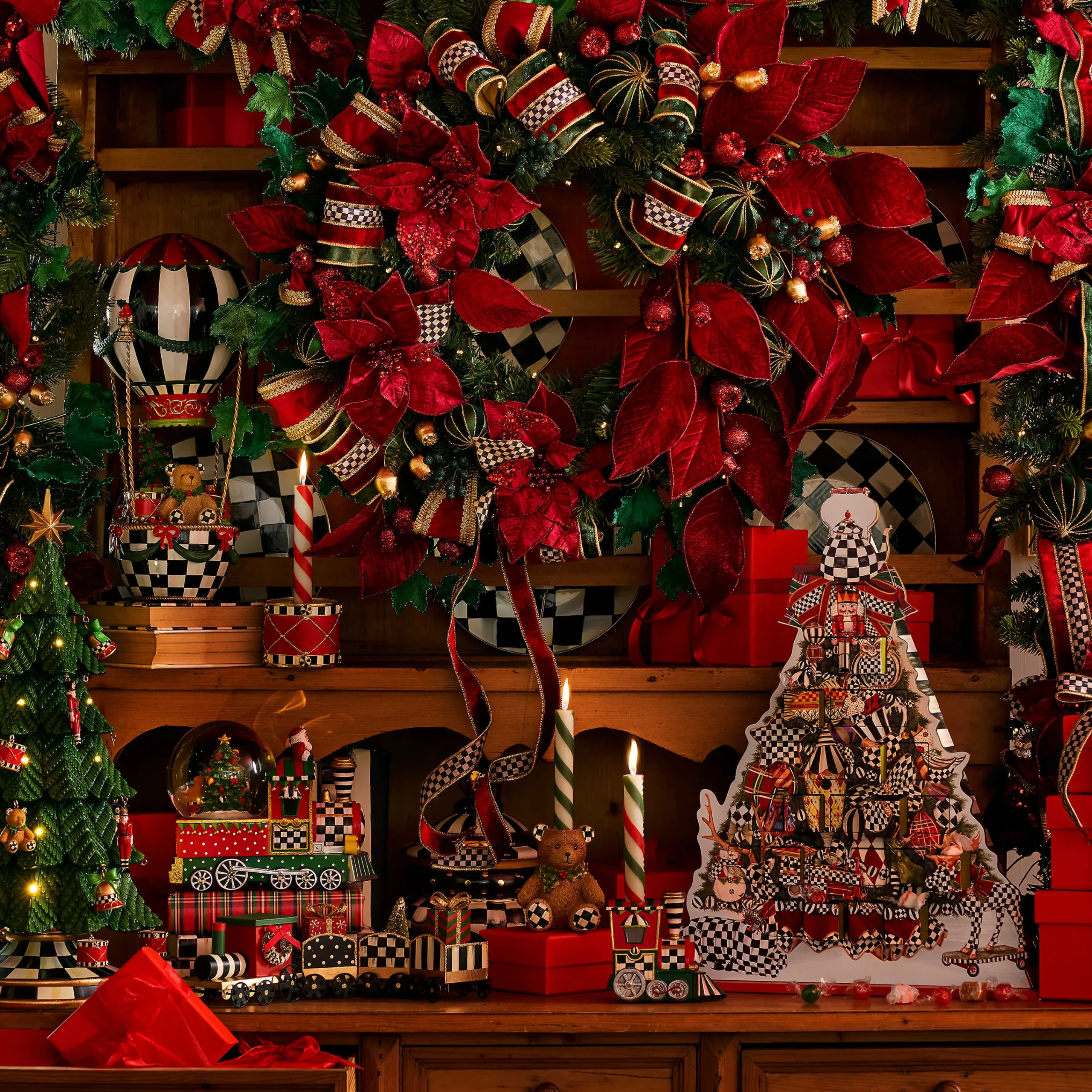MacKenzie-Childs Toyland Train Snow Globe| Holiday|Room Accents