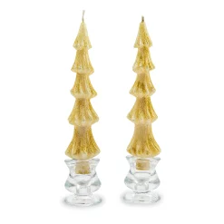 MacKenzie-Childs Tree Dinner Candles - 8 - Ivory - Set of 2| Holiday|Candles & Fragrances