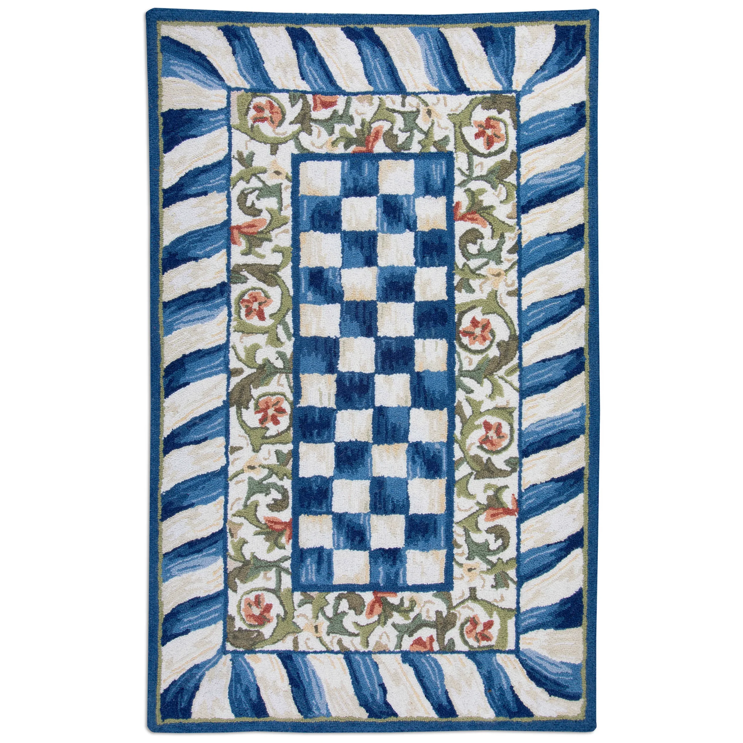 MacKenzie-Childs Truly Royal Check 3' x 5' Rug| Rugs