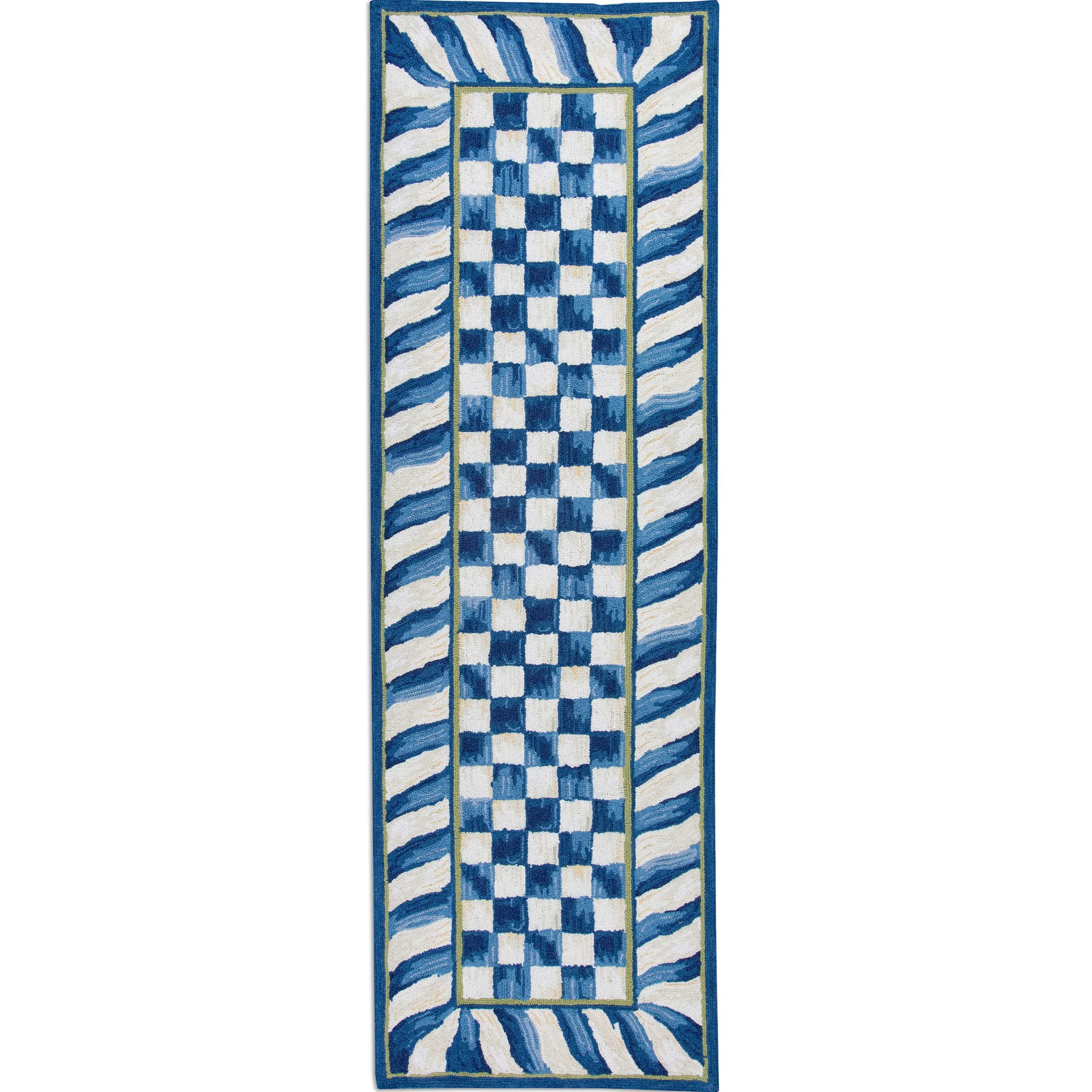 MacKenzie-Childs Truly Royal Check 2'6 x 8' Runner| Rugs