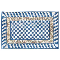MacKenzie-Childs Truly Royal Check 5' x 7'6 Washable Rug| Rugs